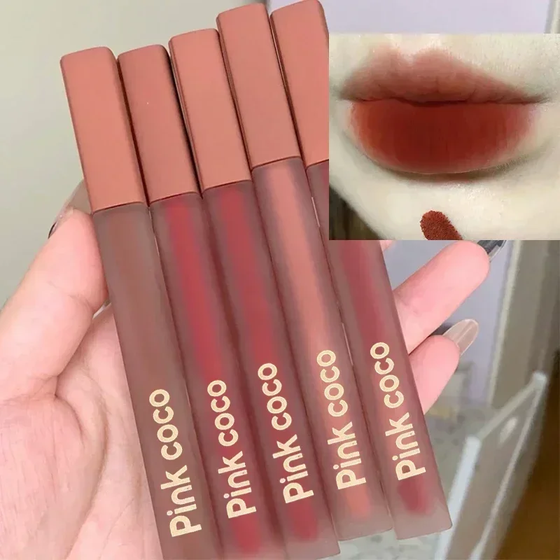 Best of Waterproof Matte Lip Glaze Sexy Nude Red Velvet Long Lasting Lip Gloss Non-stick Cup Liquid Lipsticks Lip Makeup Korean Cosmetic Reviews & Tips