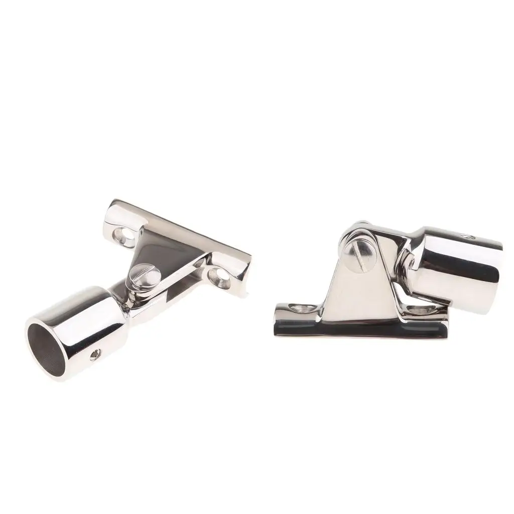 Polished Stainless  End Deck Hinge  Top Fitting Assembly 20mm