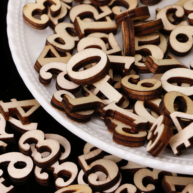 Description Picture 3 of itemWooden Numbers Embellishments 100Pcs Advent Calendar Countdown Calendars