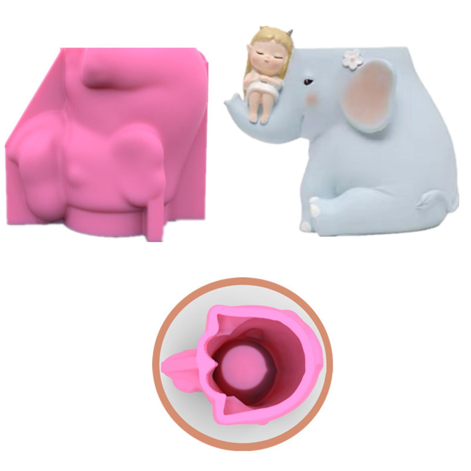 Elephant Shaped Silicone Mold Plants Pot Succulent Pot DIY Vase Resin Moulds