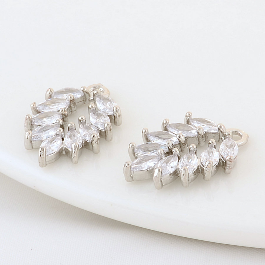 19MM 16MM 18MM 14K vergoldetes Messing Blatt Blätter Charms Anhänger Halskette Ohrringe Schmuckherstellung Zubehör Zubehör – Detail 6