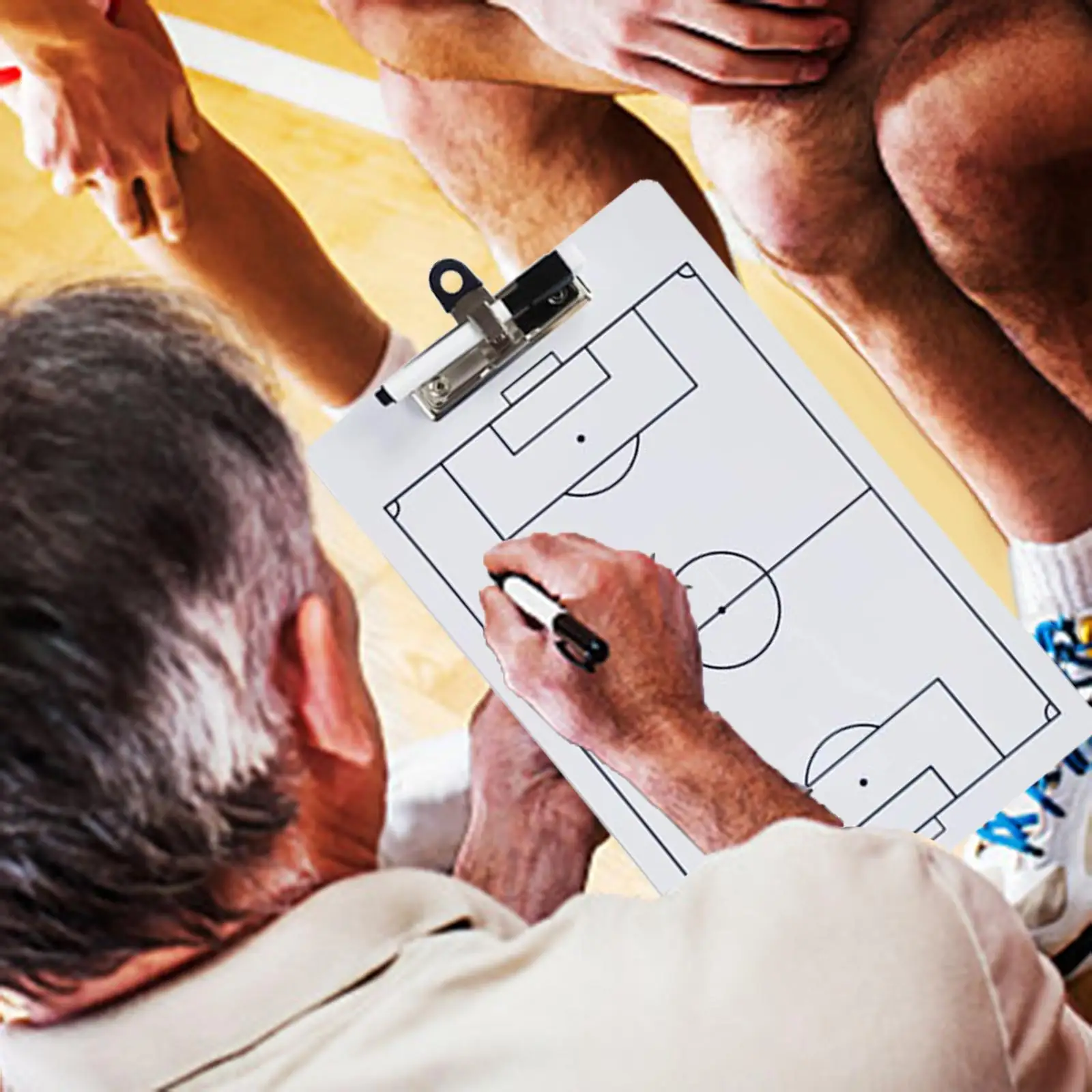 Soccer Coaches Clipboard Practice Board Guidance Training Aid Coaches Marker Whiteboard for Strategizing Techniques Competition