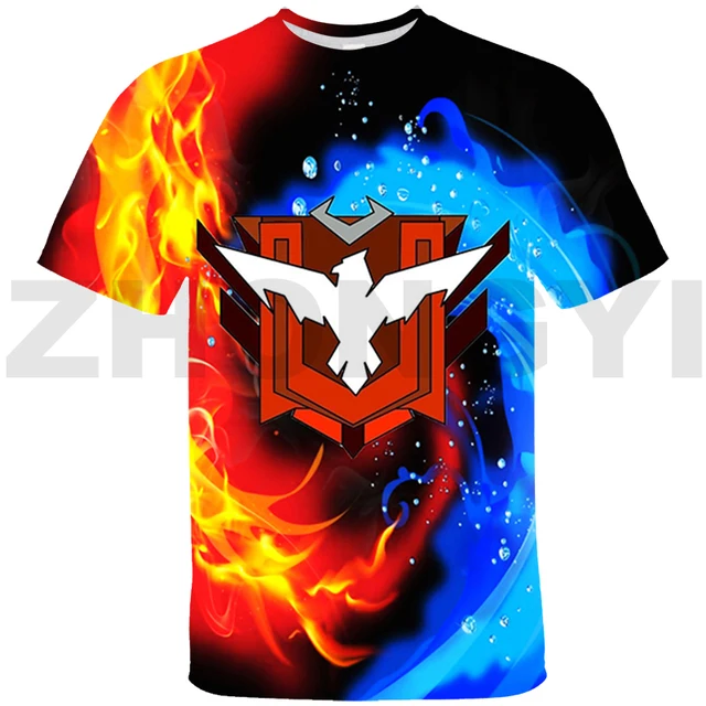 T-shirt Homme, Décontracté Et À La Mode, Avec Impression En 3d Free Fire  Garena - Camisetas - AliExpress