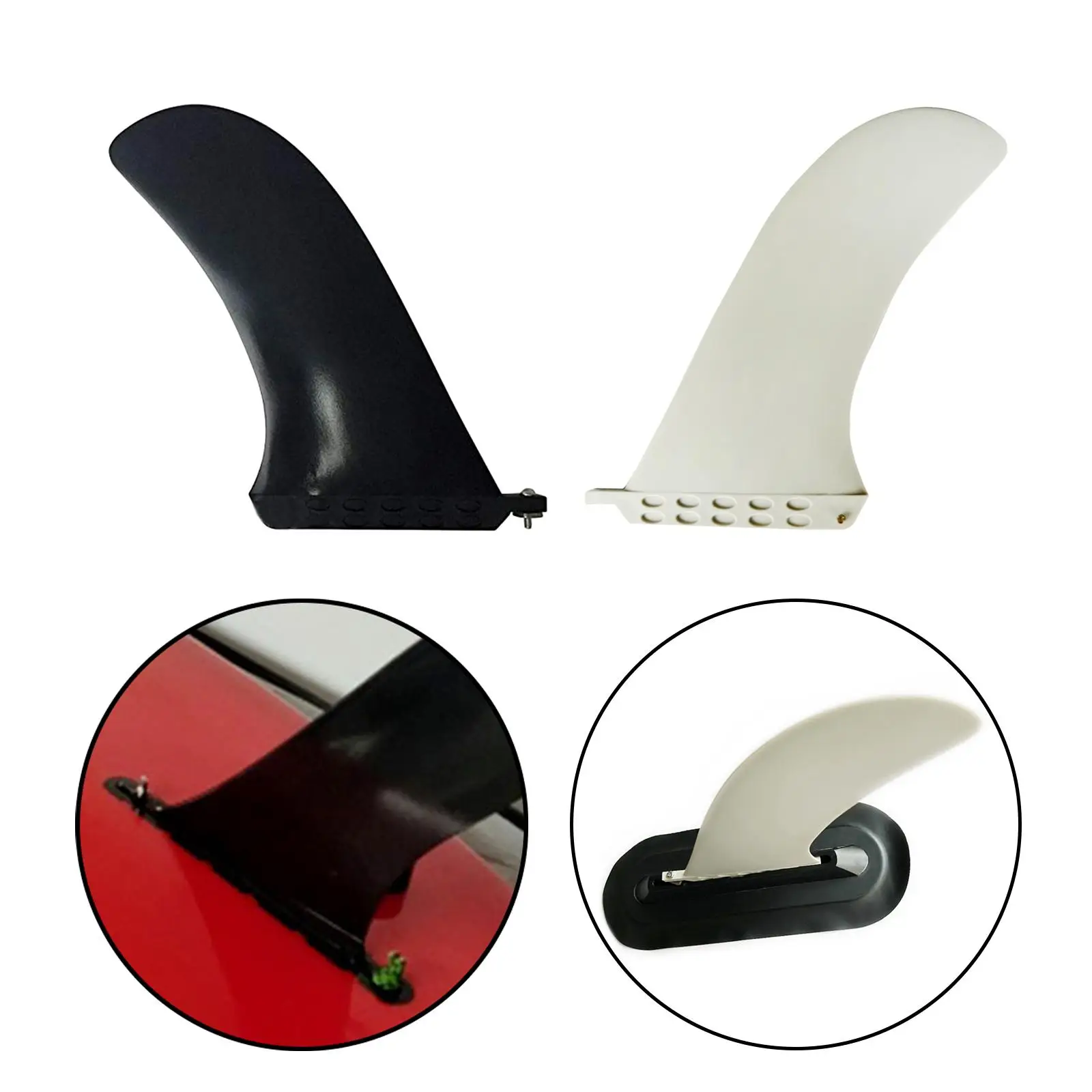 Surfboard Fins Soft Top Detachable Easy to Install Single Fin for Beach Stand up Paddle Boards Cruiser Deck Water Sports Surfing