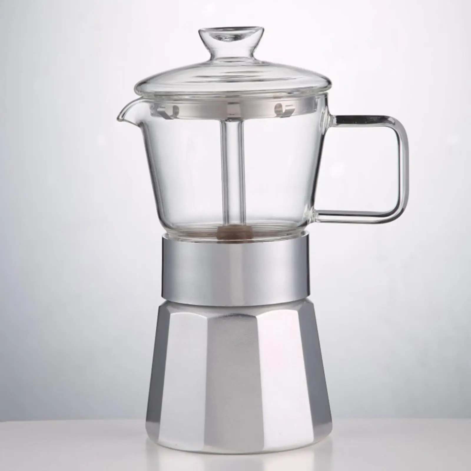 Coffee Maker Pot Ergonomic Handle Lightweight Espresso Maker Pot Induction Stovetop Espresso Maker for Home Kitchen Holiday Gift