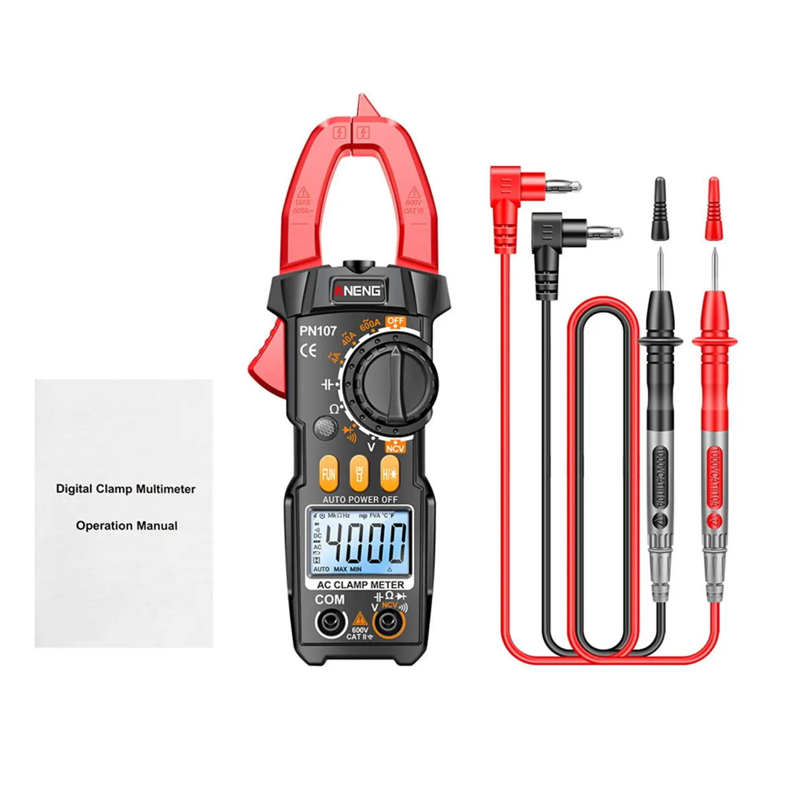 Digital Clamp Meter Portable Tool for Automotive Troubleshooting Batteries