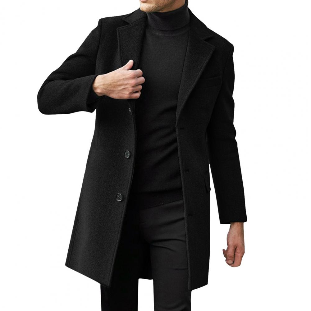 Men Slim Fit Overcoat Back View