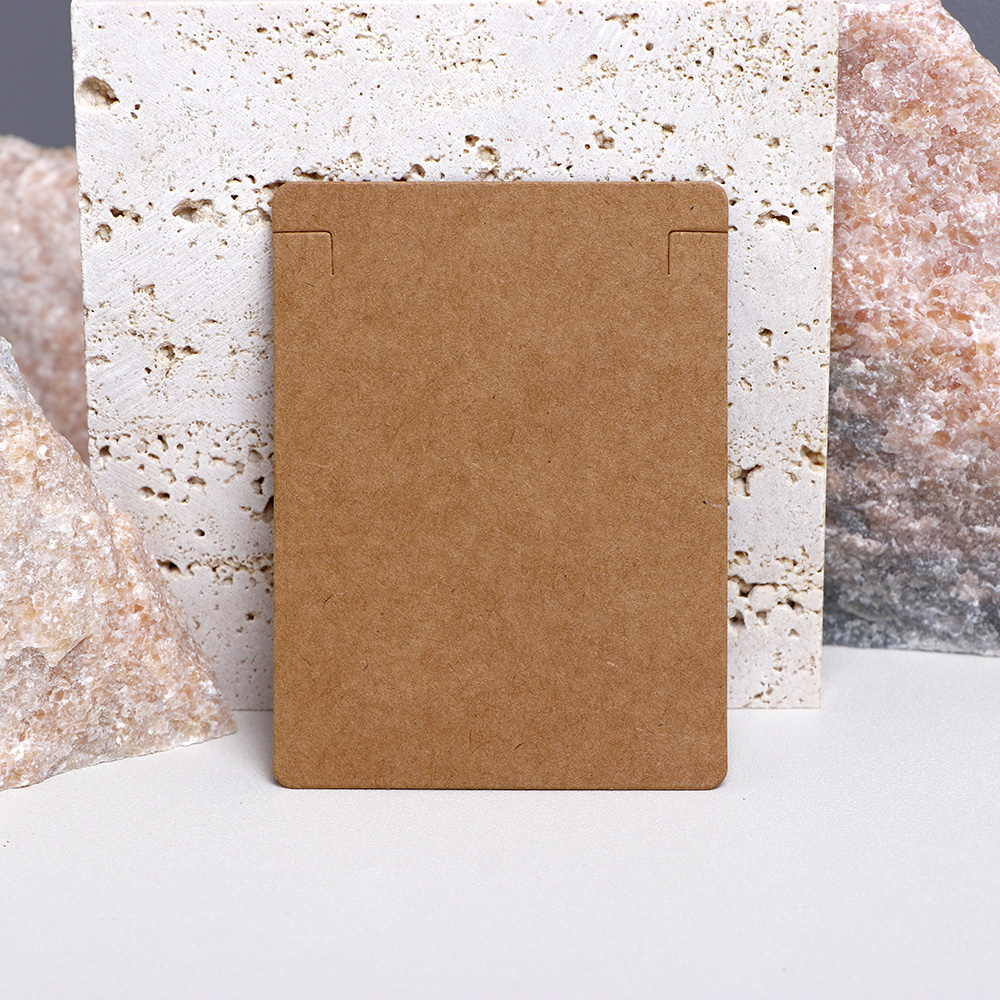 50PCS 6x8cm Black White Brown Necklace Display Cards For Jewelry Blank Holder Cardboard Small Businesses Packaging Supplies