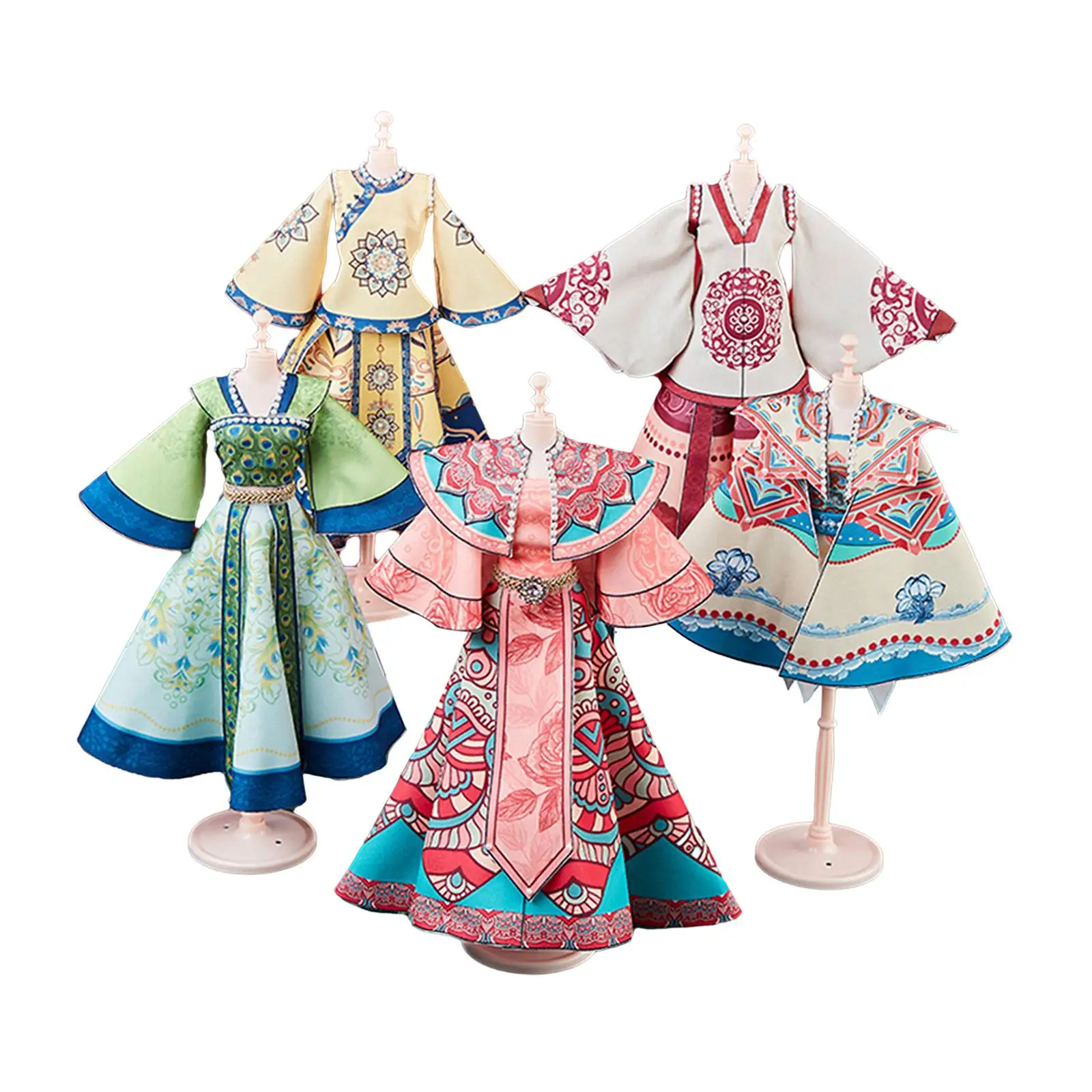 Fashion Designer Kits for Diy Activity Set Chinese Ancient Traditional Clothes Diy Clothes Making Kits for Gifts