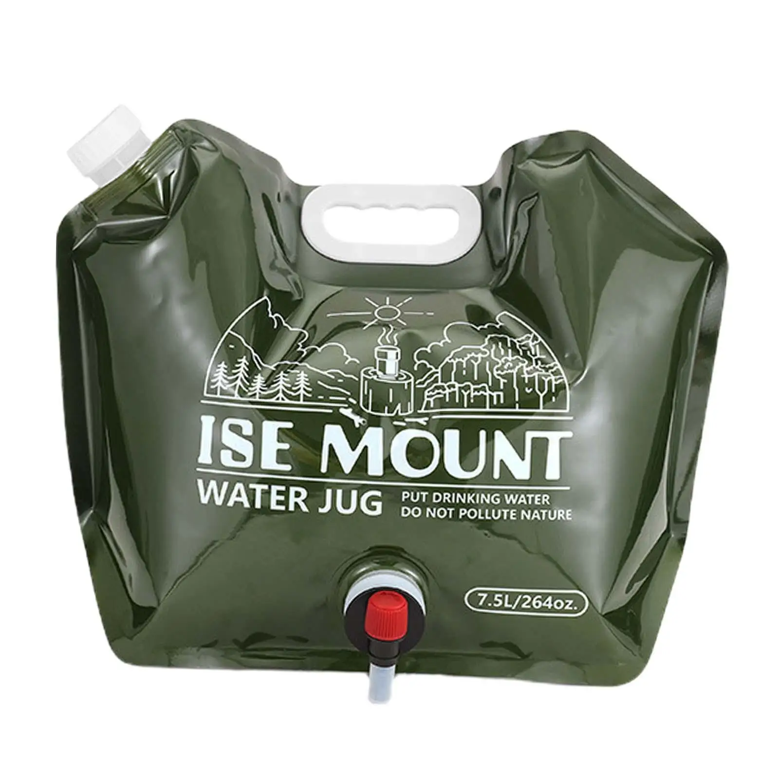 Collapsible Water Storage Bag Container 7.5L Emergency Water Jug Saving Space