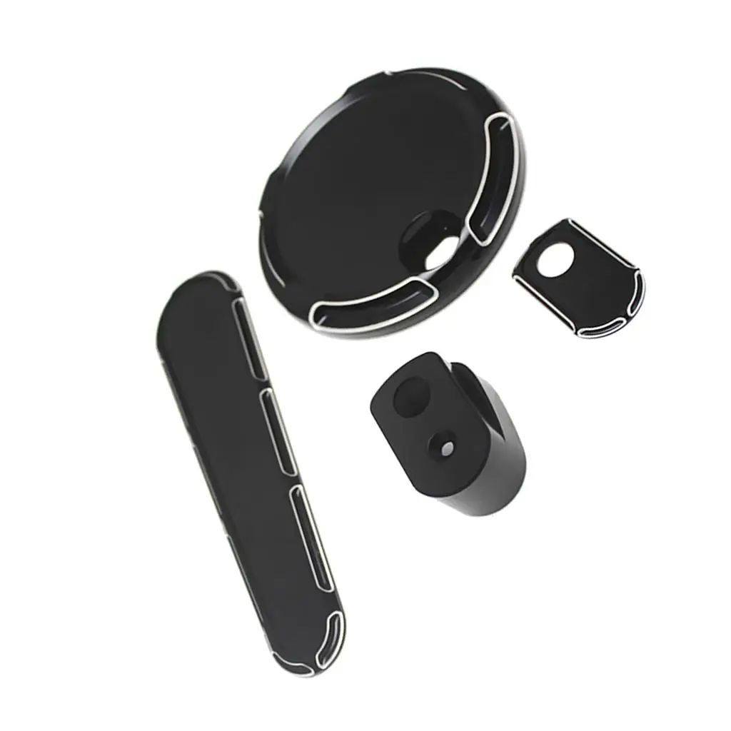 1 Set of 3 Pieces Aluminum  Covers for  Electra Glide 2008-2013 Black B