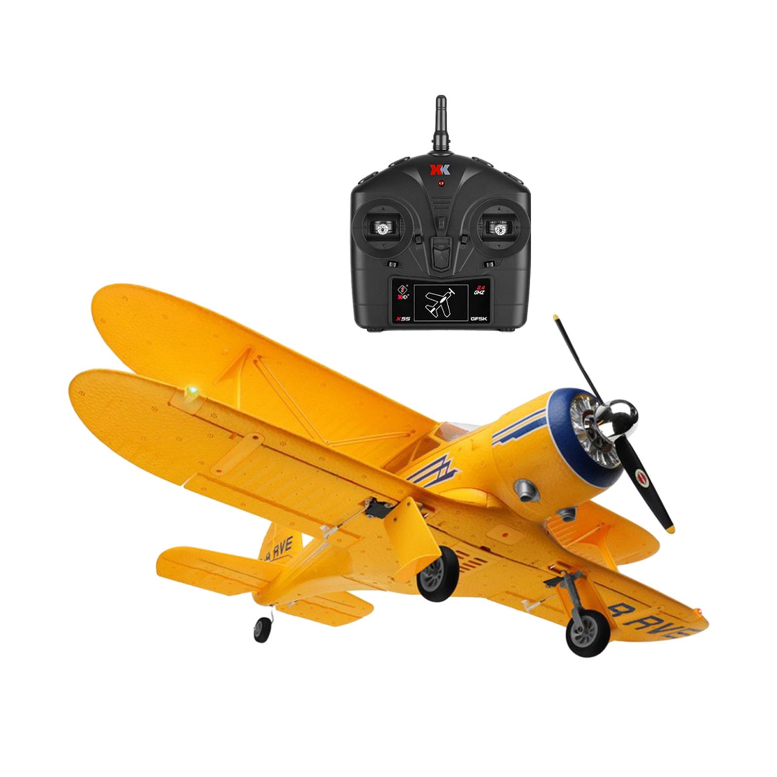 Wltoys A300 Beech D17S RC Plane 4 Channel Aircraft 3D Brushless Airplane EPP Biplane for Adults Beginner Kids Birthday Gifts