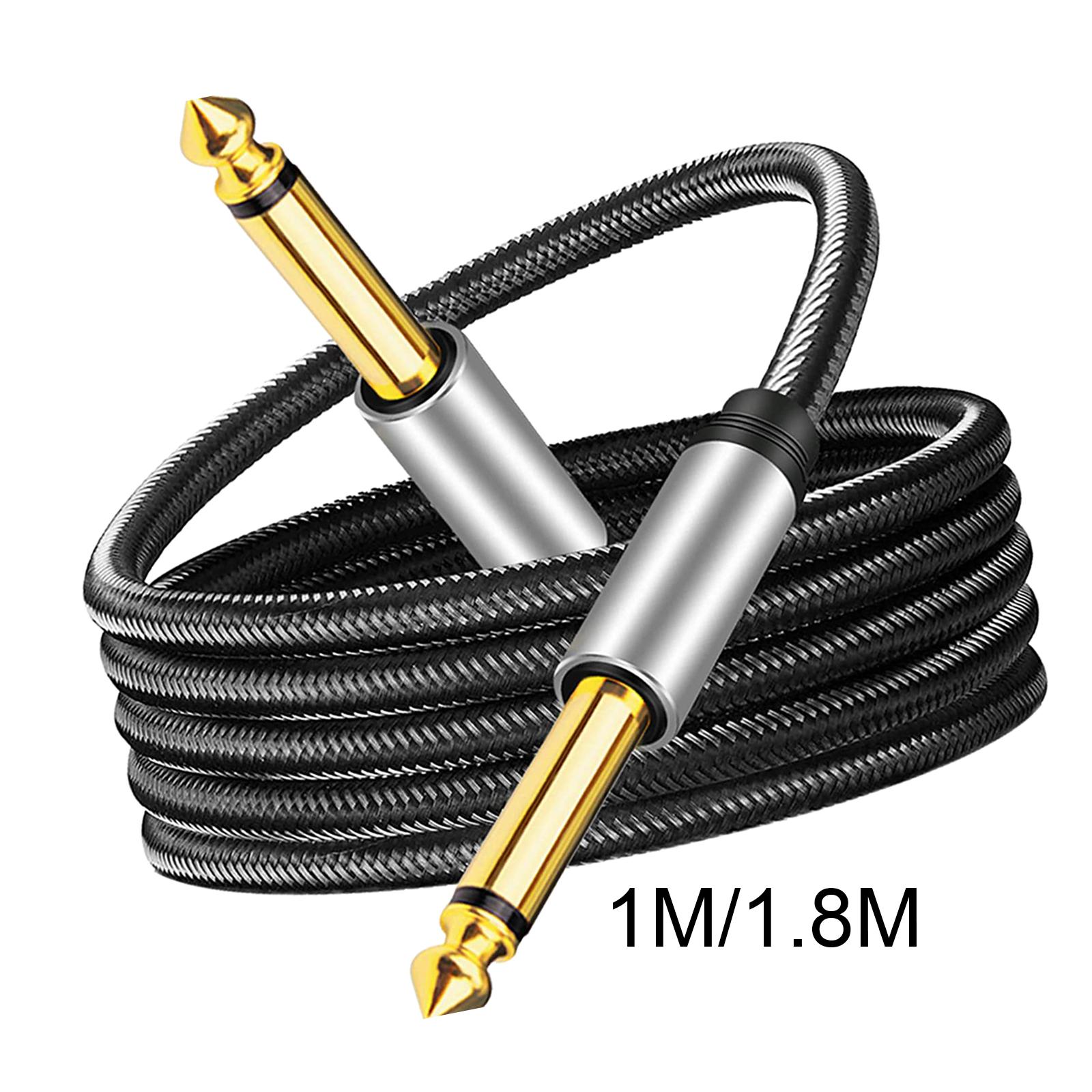 Description Picture 5 of item6.35mm Guitar Cable Instrument Cable jack Braided for Keyboard Bass