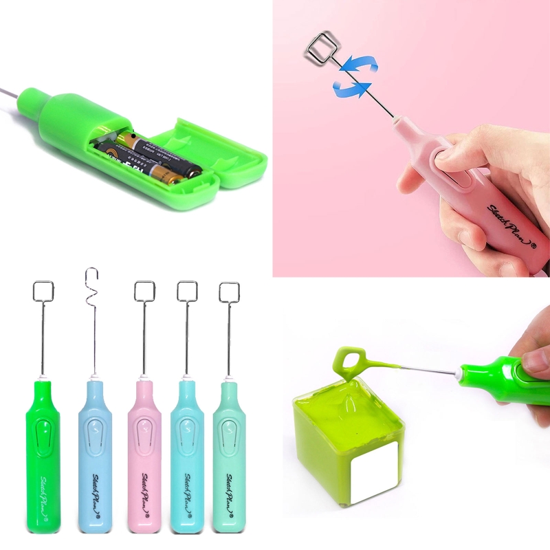 Epoxy Resin Stirrer for Crafts Tumbler Replaceable Electric Tumbler Mixer Handheld Operated Epoxy Mixing