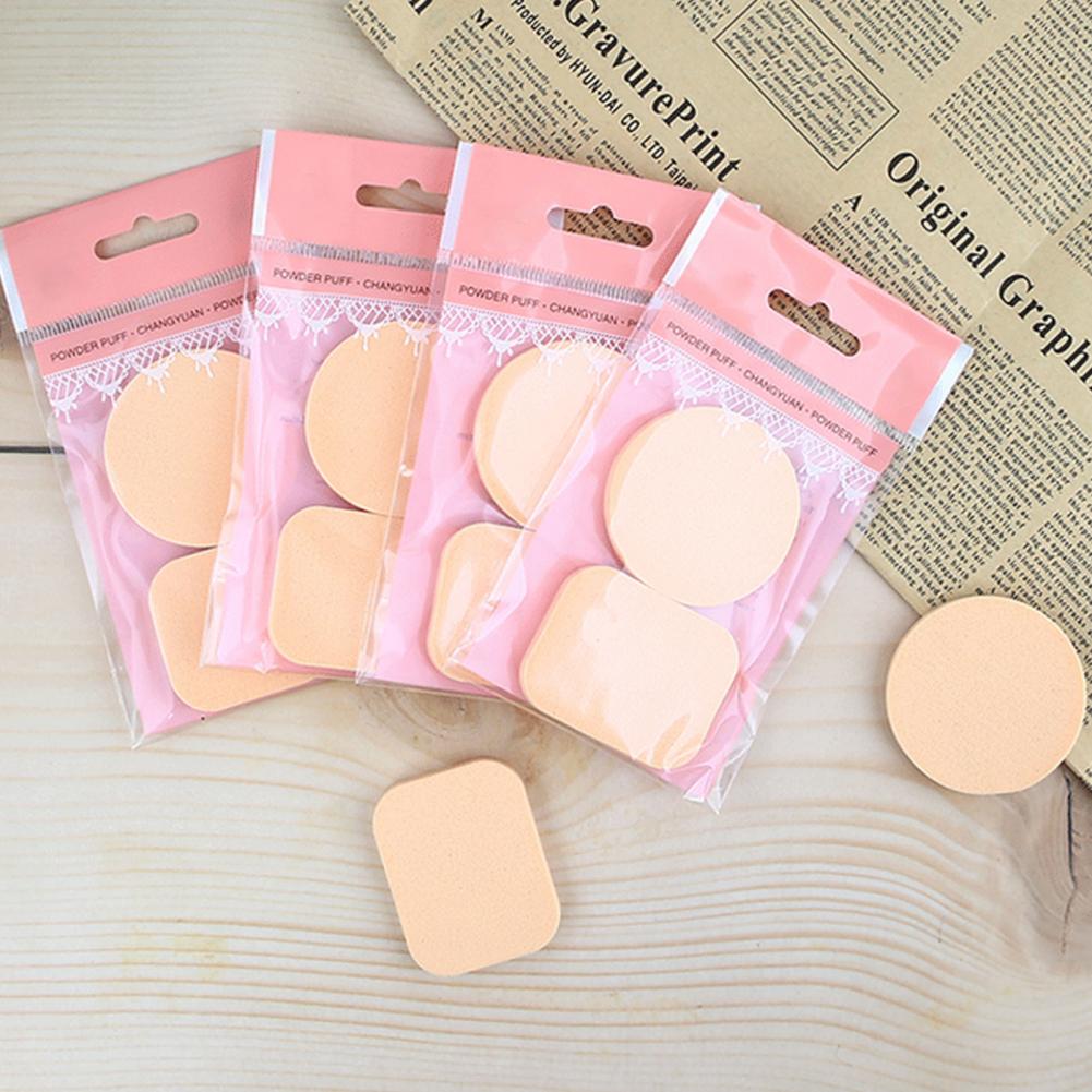 Set Facial Powder Foundation Puff Professional Round Shape Portable Soft Cosmetic Puff Makeup Foundation Sponge Beauty