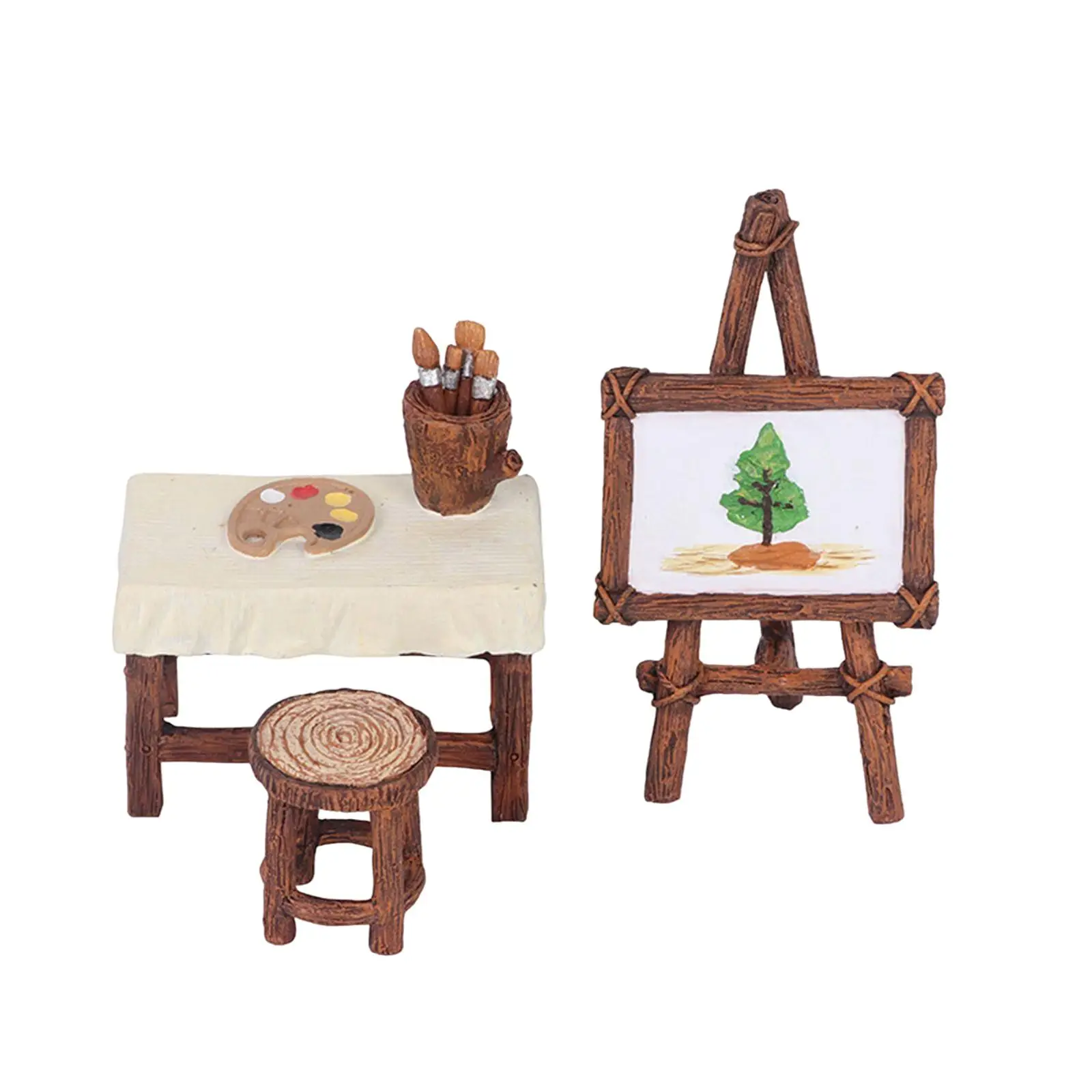 Painting Scene Model Adults Childrens 1/12 Miniature Dollhouse Accessories