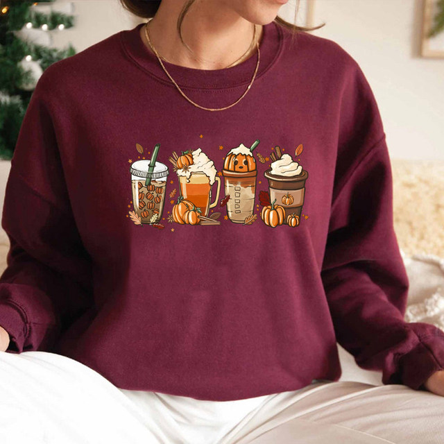 Shops Spooky Christmas Coffee Cropped Sweatshirt - Holiday Sweatshirt - Coffee Sweatshirt