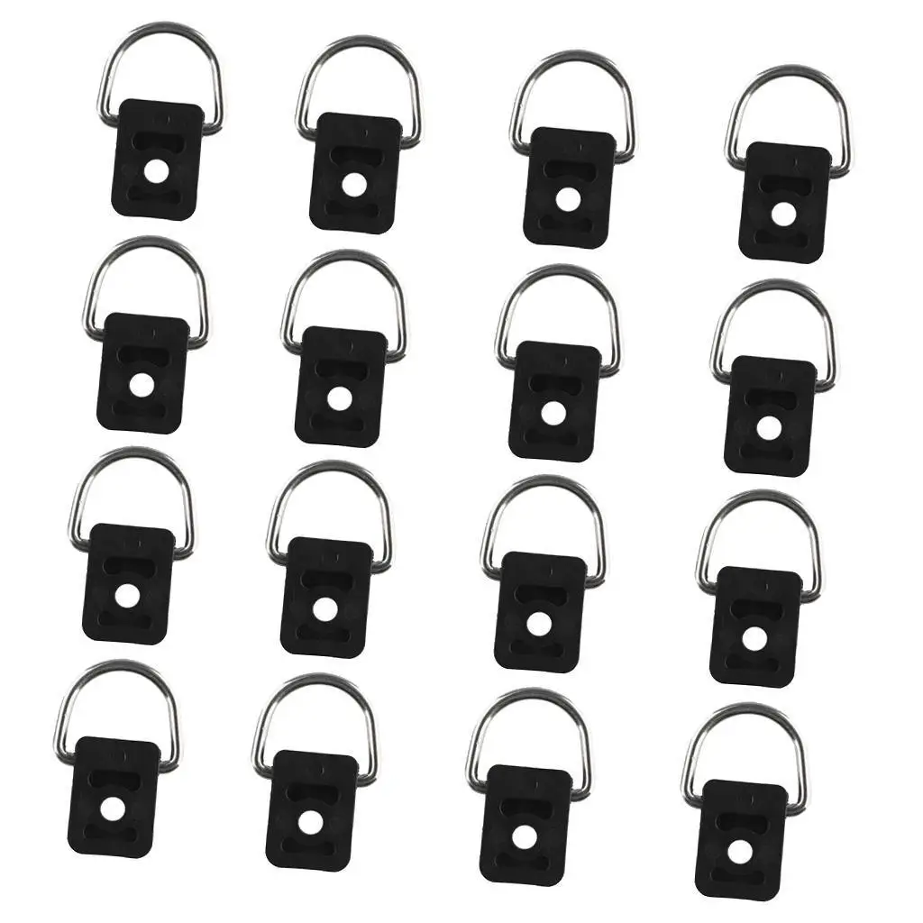 Pack of 12 Kayak D Hooks Rigging Tackle for Canoe Sports Safety Accessory