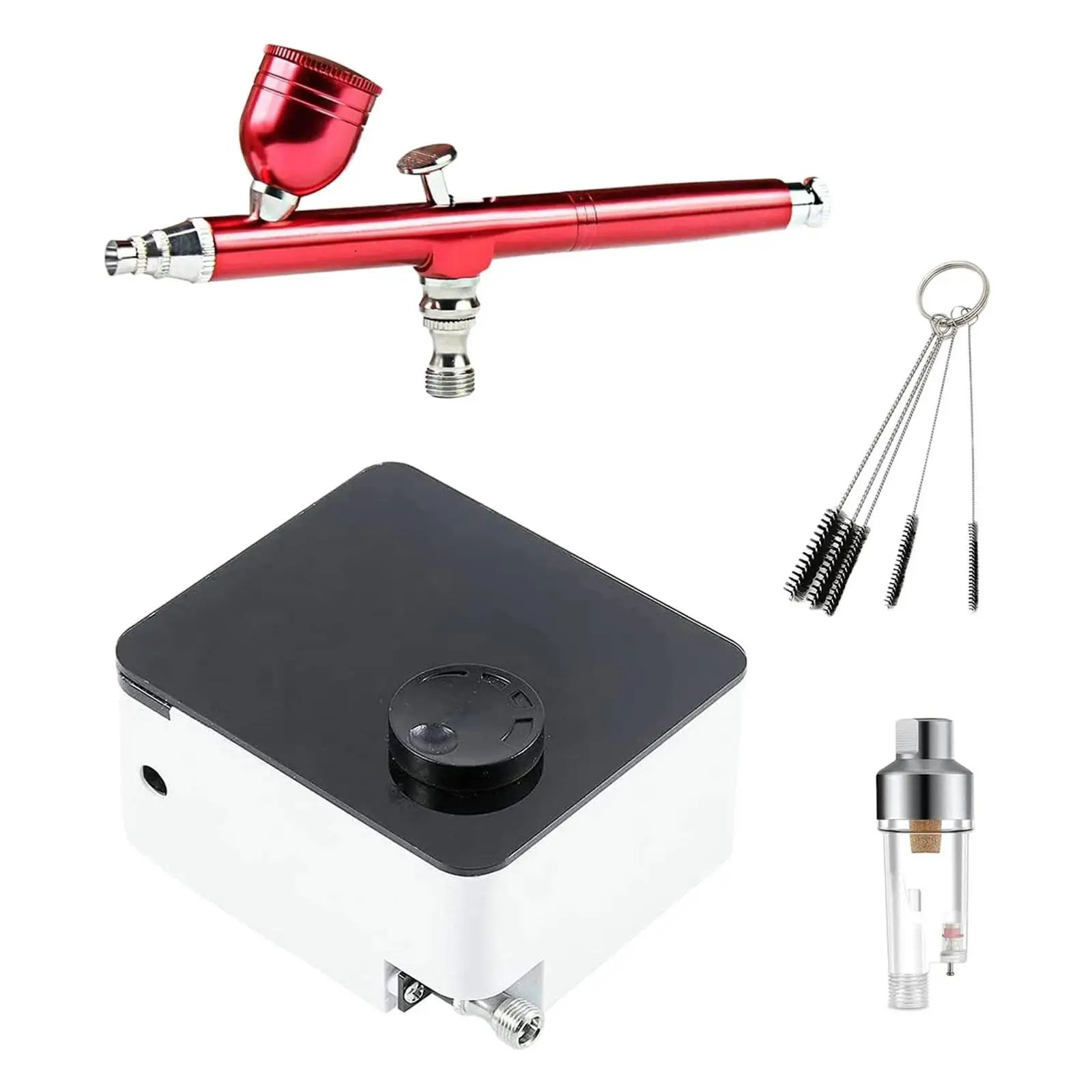 Airbrush Set Centerpiece Multipurpose Portable Durable Attachments Air Compressor Air Pump for Model Making Body Painting