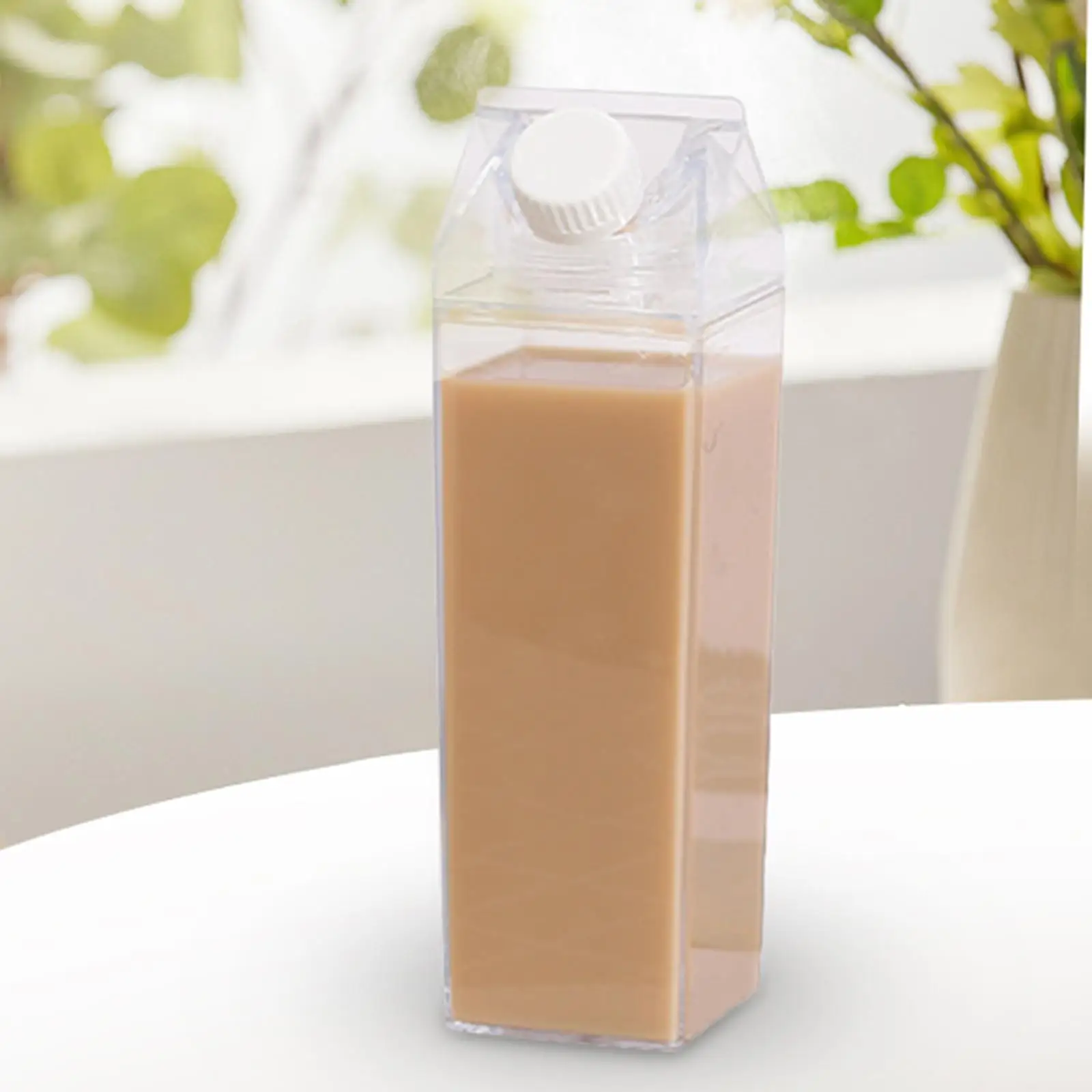 Milk Carton Water Bottle Clear Housewarming Gifts Carton 500ml Home Use Drinking Cup for Activities Tour Outdoor Climbing Gym