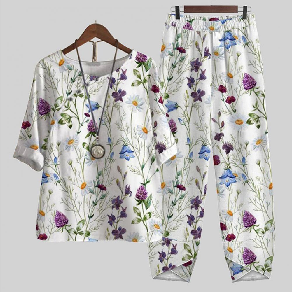 para mulheres, roupa solta, calças largas, blusa