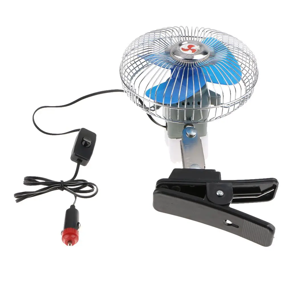 12V Dashboard Oscillating Vehicle Car Van Fan