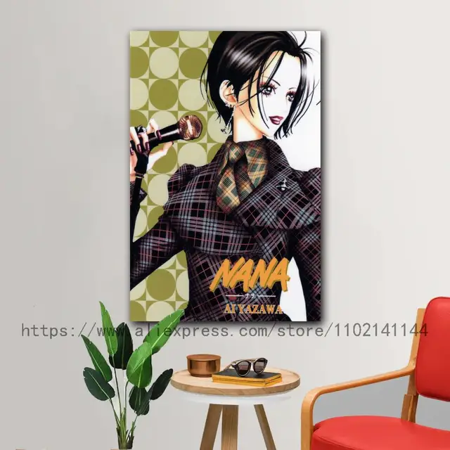 Lona komatsu nana beijo sexy anime cartazes estéticos moderno quarto da  família sala de estar arte posters fotos da parede impresso - AliExpress