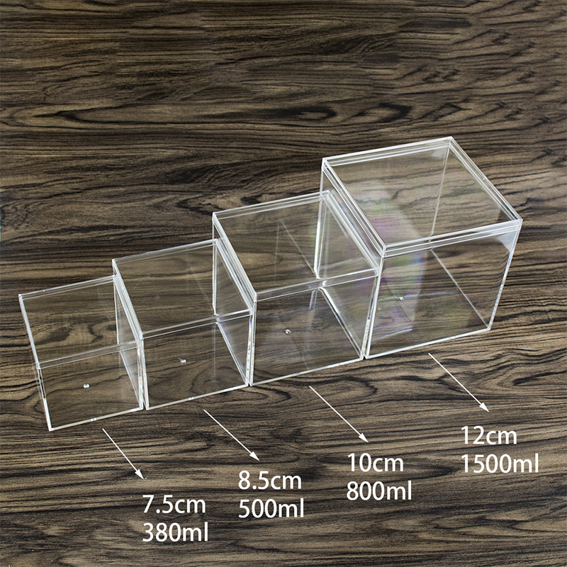 Quadratische hoch transparente Kunststoff box Zucht box Mini Candy Slime Kristall Schlamm Verpackungs box – Detail 3