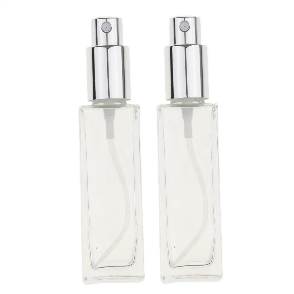 Pack of 2 Glass Refillable Empty Perfume Tube Atomizer Pump Spray Bottles Sample Vials Aftershave Sprayer for Travel Gifts