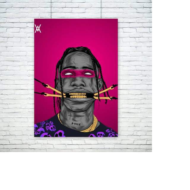 Travis Scott Astroworld Hip Hop Rap Music Star Posters and Prints Canvas  Painting Art Pictures Vintage Bedrooms Wall Stickers - AliExpress