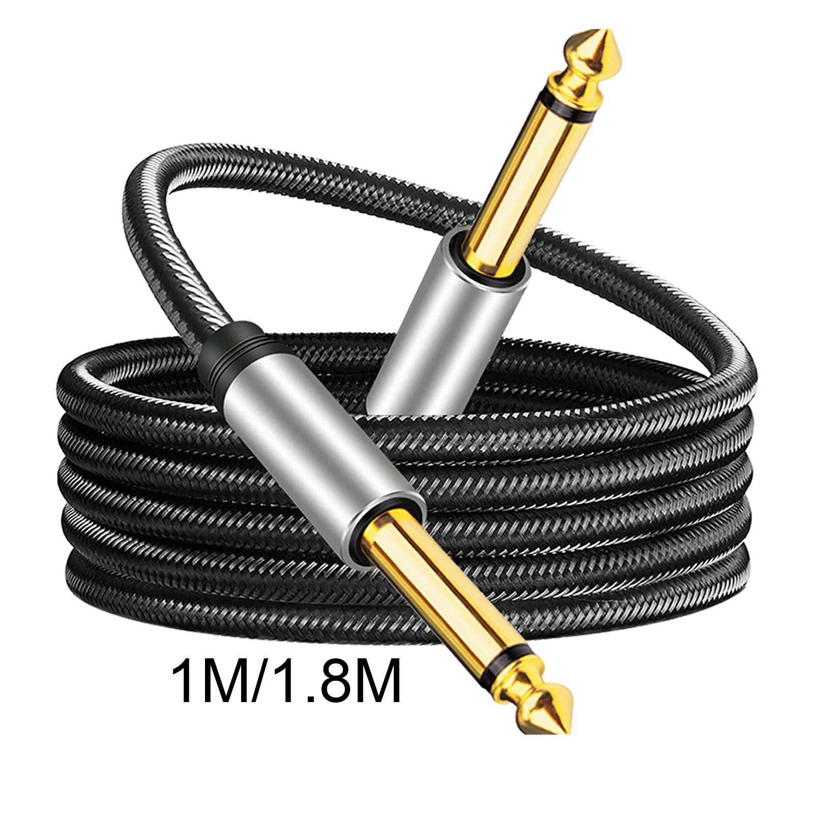 Description Picture 2 of item6.35mm Guitar Cable Instrument Cable jack Braided for Keyboard Bass