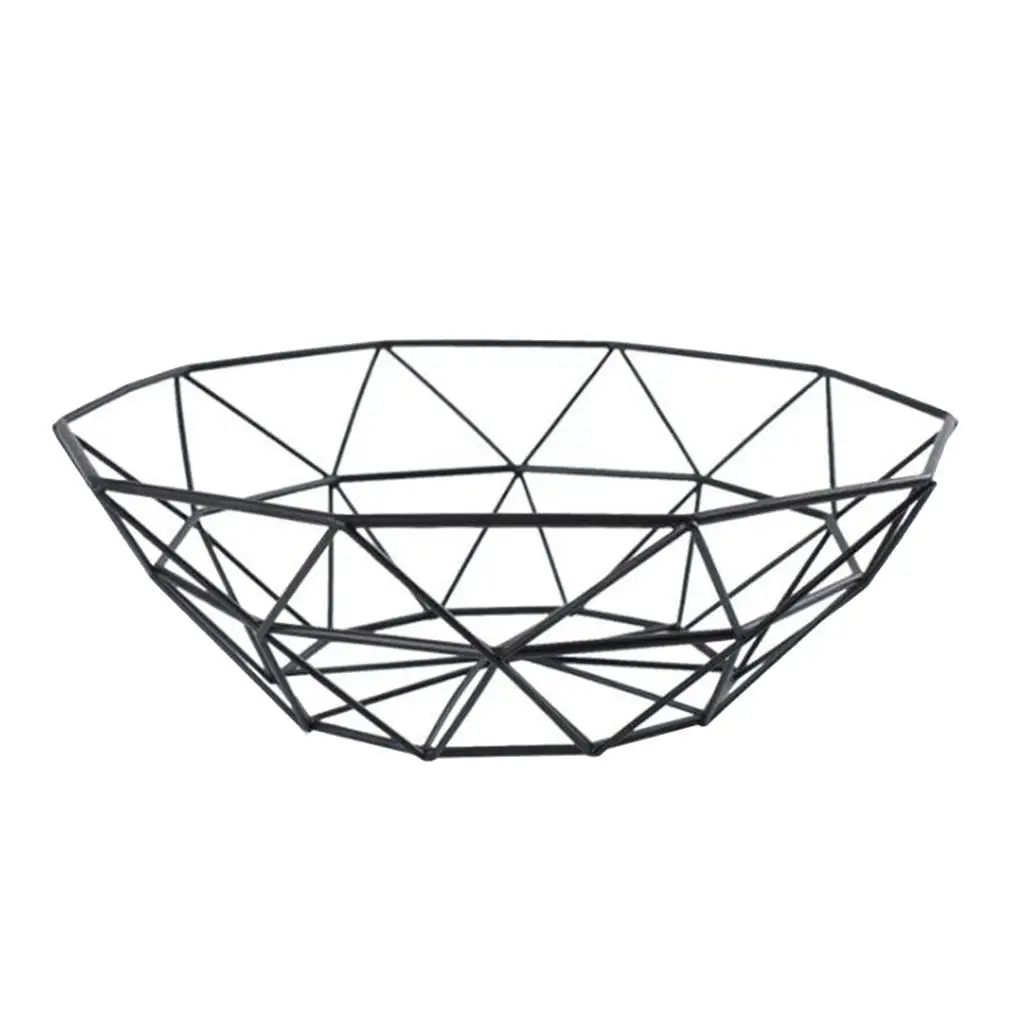 Metal Wire Fruit Bowl for Kitchen Snacks Serving Dish Candy Basket Holder