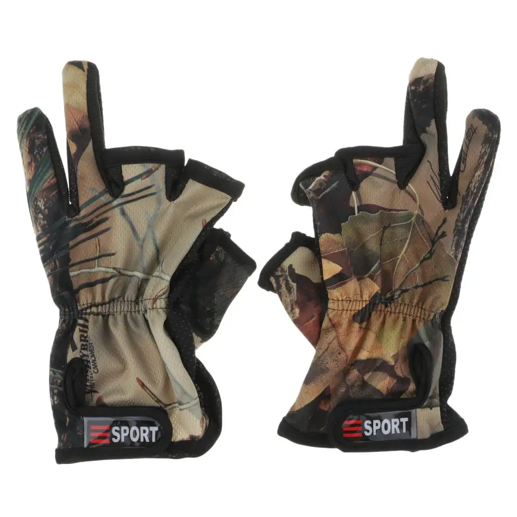 3 Cut  Gloves Anti-slip Breathable Fishing Hunting  Gloves with Non-slip Rubber Particles