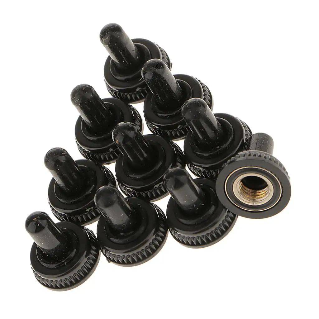 10 x Toggle Switch Waterproof Rubber Cover   Water proof   Black