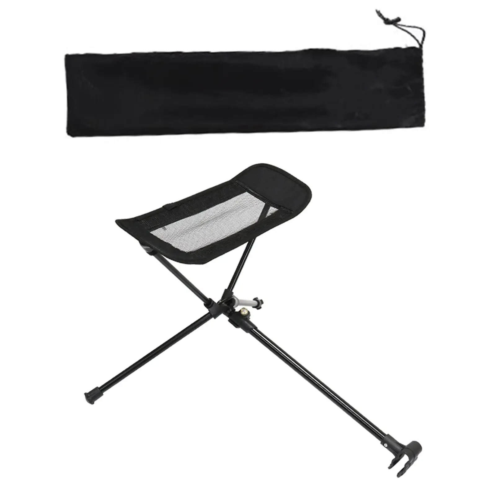 Folding Chair Footrest Retractable Adjustable Foot Stool for Picnic Camping Outdoor