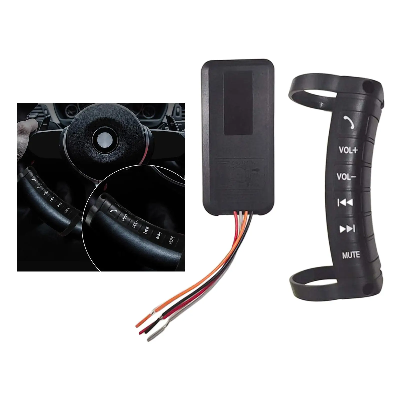 RC Button Car for audio Steering Wheel Wireless Bluetooth Universal
