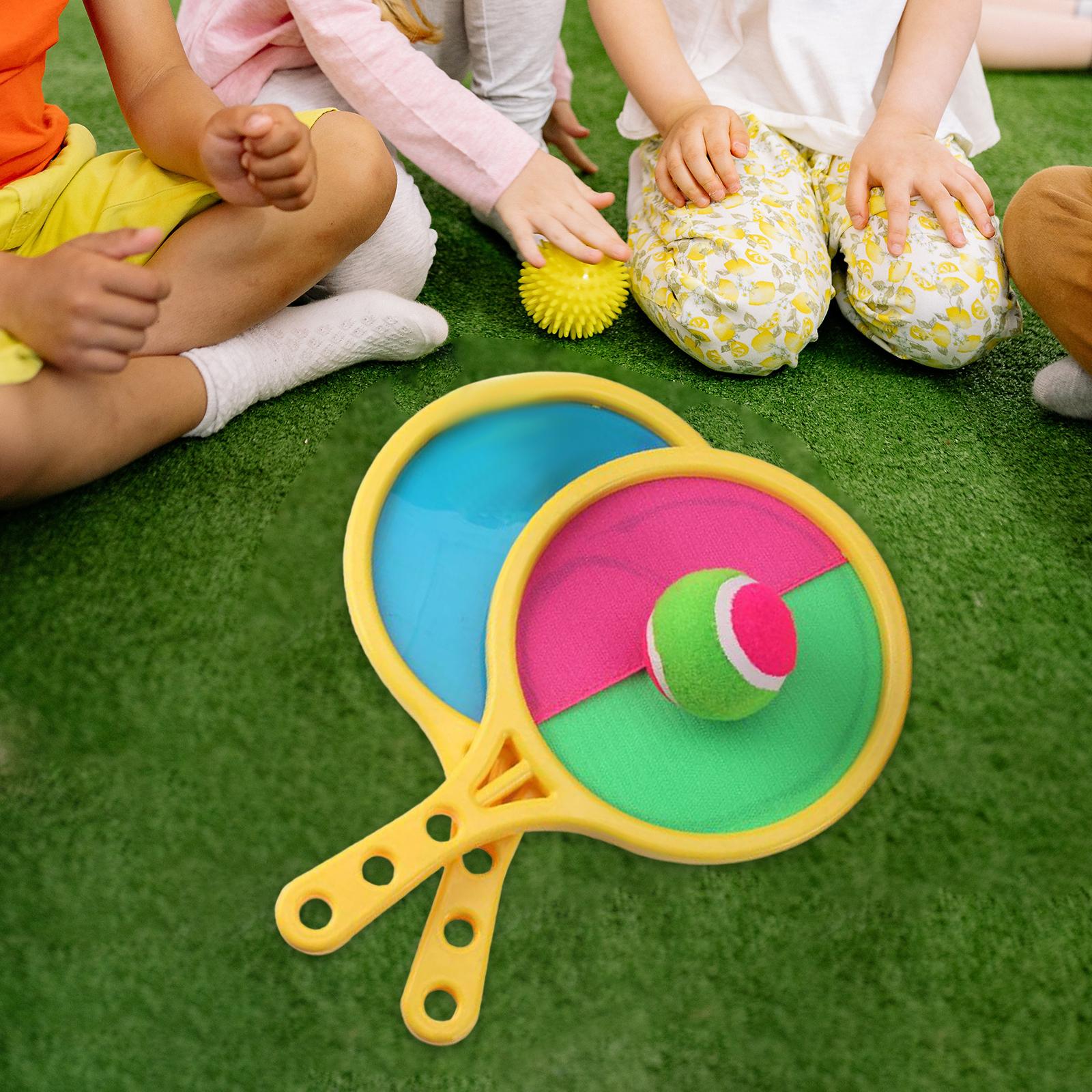 Mini Paddle  Balls Game Racket Set Beach Toys Toss  Balls Disc Paddle Tennis