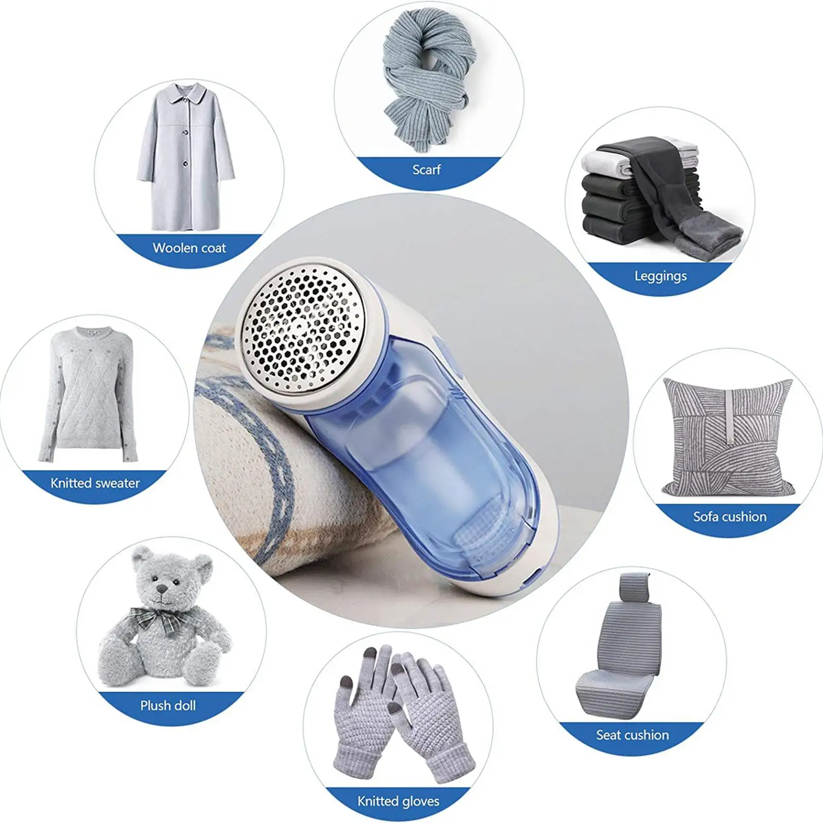 Electric Lint Remover Fabric Shaver Honeycomb Knives Net Removal USB Trimmer Defuzzer for Cashmere Blanket Clothing Cotton