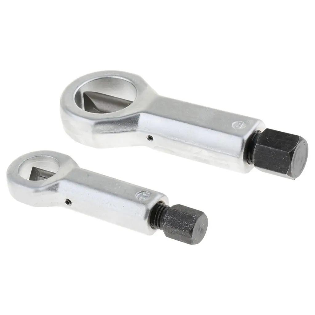 Nut Splitter Set 2PCS, Remover Rusted Seized Nuts Remover (0-18mm and 12-30mm),   Rounded or Damaged Nut Extractor