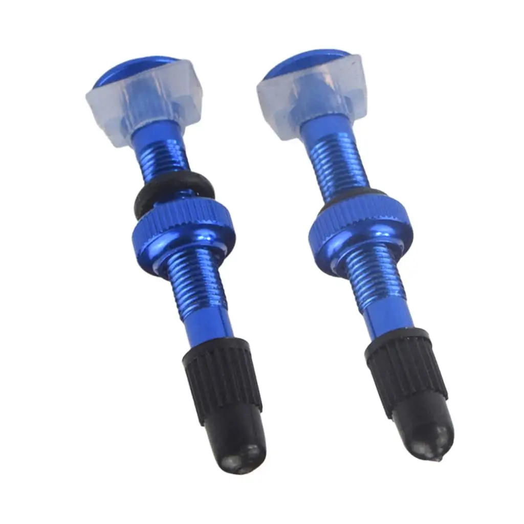 2Pieces 40mm Alloy Cycling Bike Tubeless Tires Prestas Vacuum-Nozzle