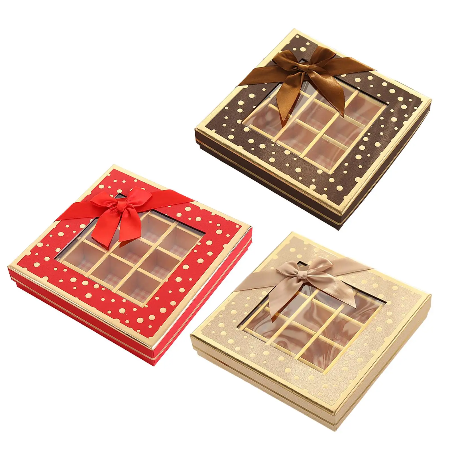 Chocolate Box 25 Inner Grids Valentines Day Gift Box for Girlfriend Boyfriend Family Members Wife Husband Wedding Party Supplies