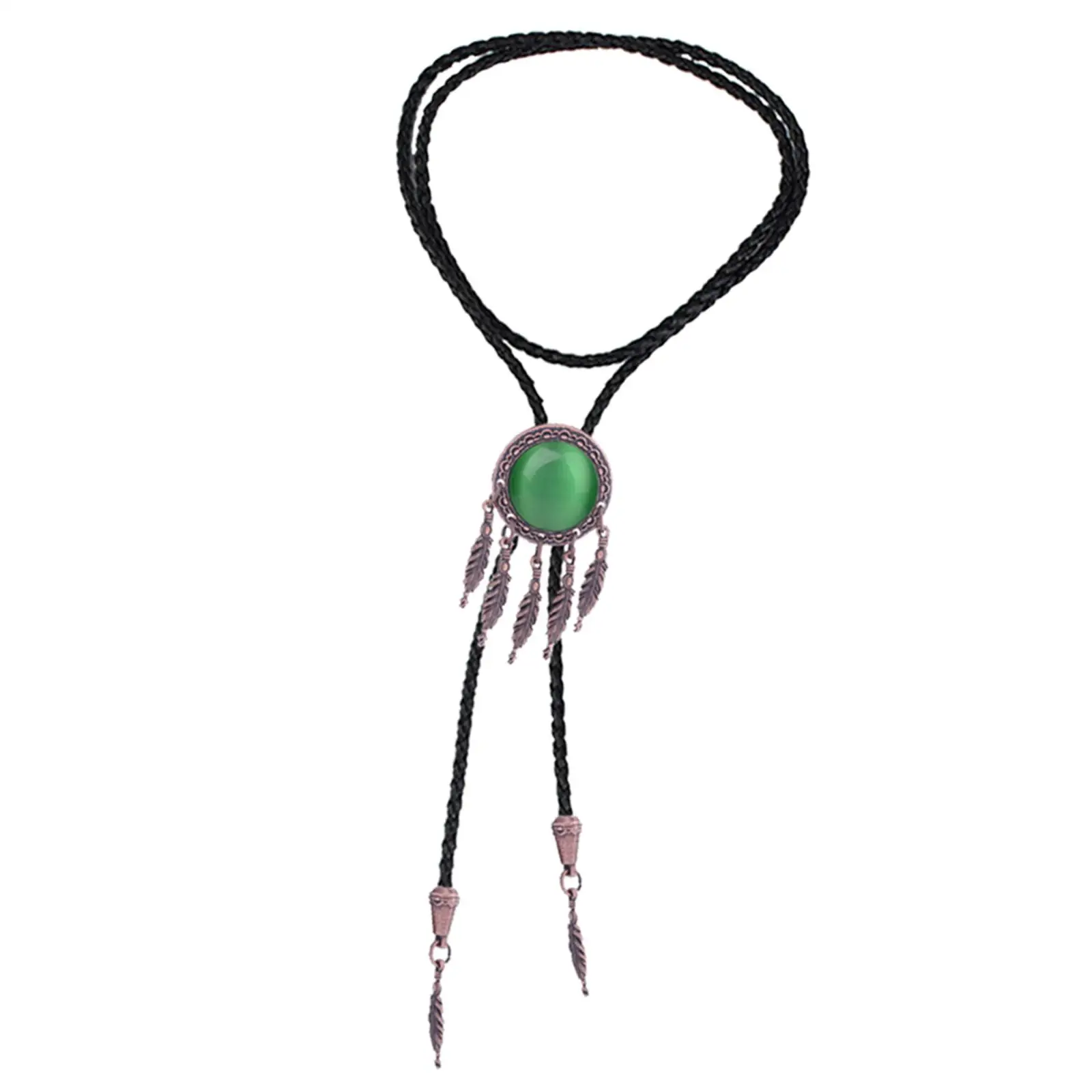 Retro Style Bolo Tie for Men PU Leather Rope Necklace Clothes Accessory