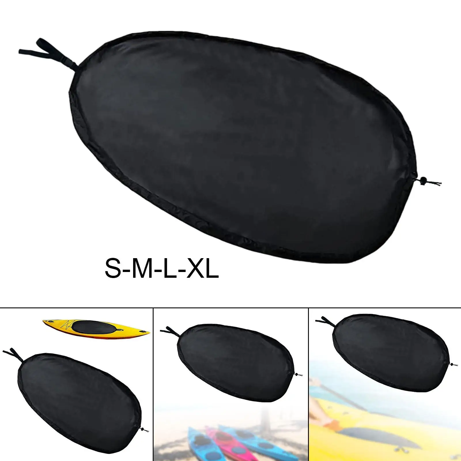Portable Kayak Cockpit Cover Waterproof Breathable Adjustable Sun Protection Durable Dust Proof Cover for Outdoor Boat