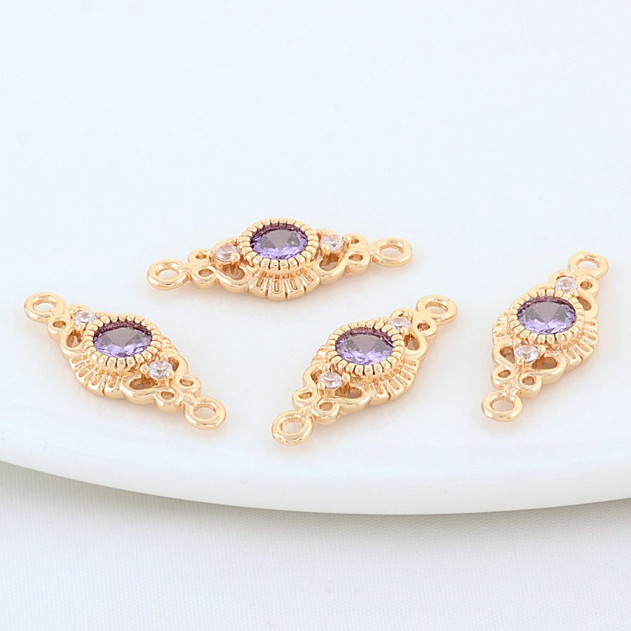 10PCS 13*19,5 MM 14K Gold Farbe Messing 2 Löcher Oval Connect Charms Anhänger Halskette Schmuck Machen liefert Diy Zubehör – Detail 11