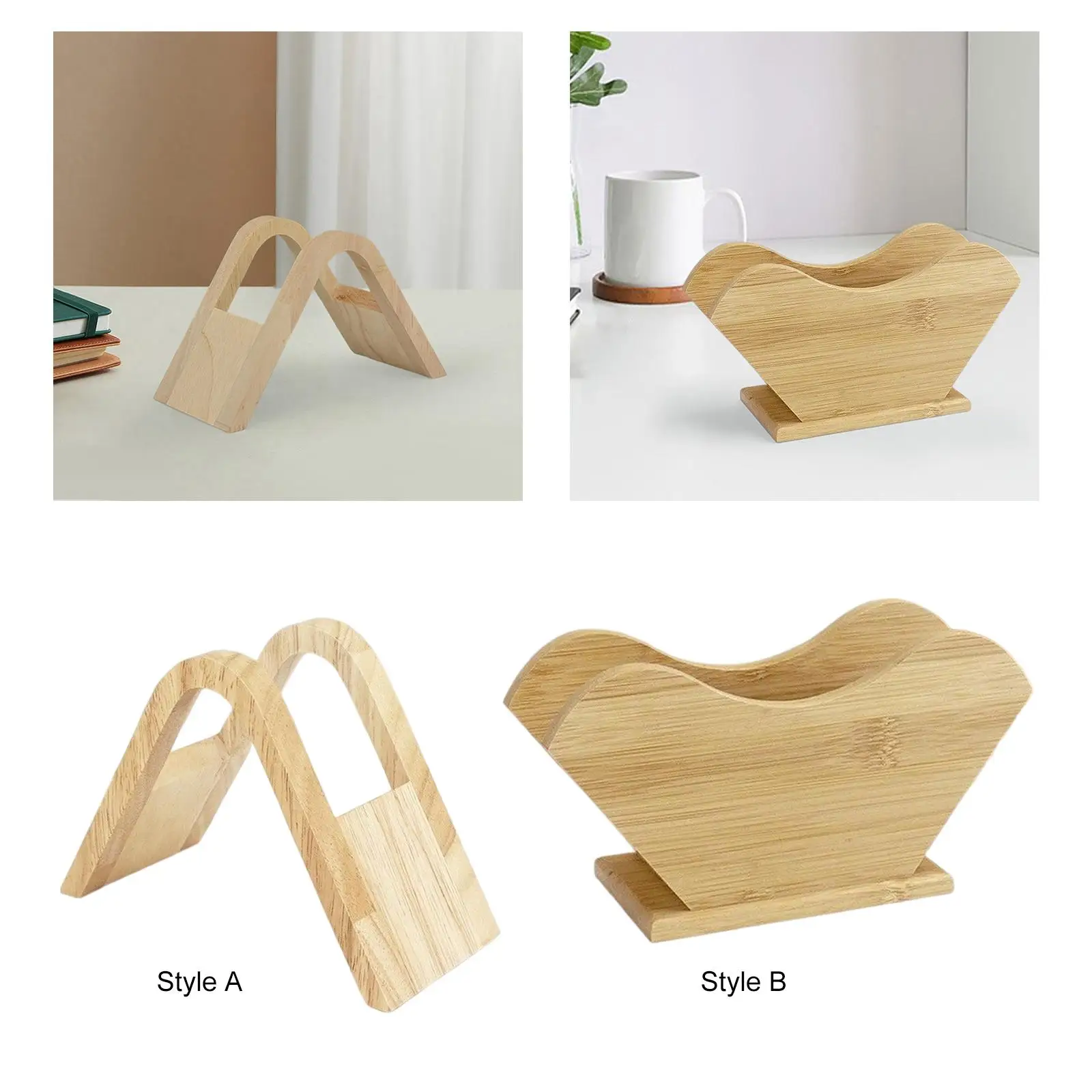 Cone Coffee Filter Paper Rack Storage Container Coffee Accessories Easy to Put and Take Stand Wood for Countertop Kitchen Home