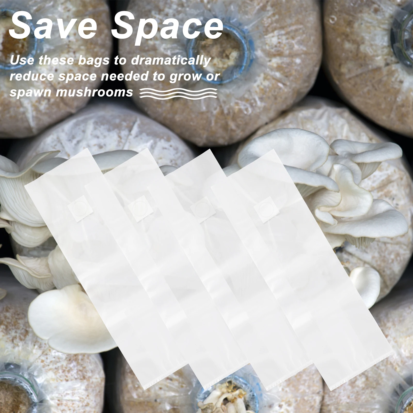 10/20/30Pcs PVC Mushroom Grow Bag Spawn Media Grow Substrate High Temp Pre Sealable Garden Supplies 2 Size