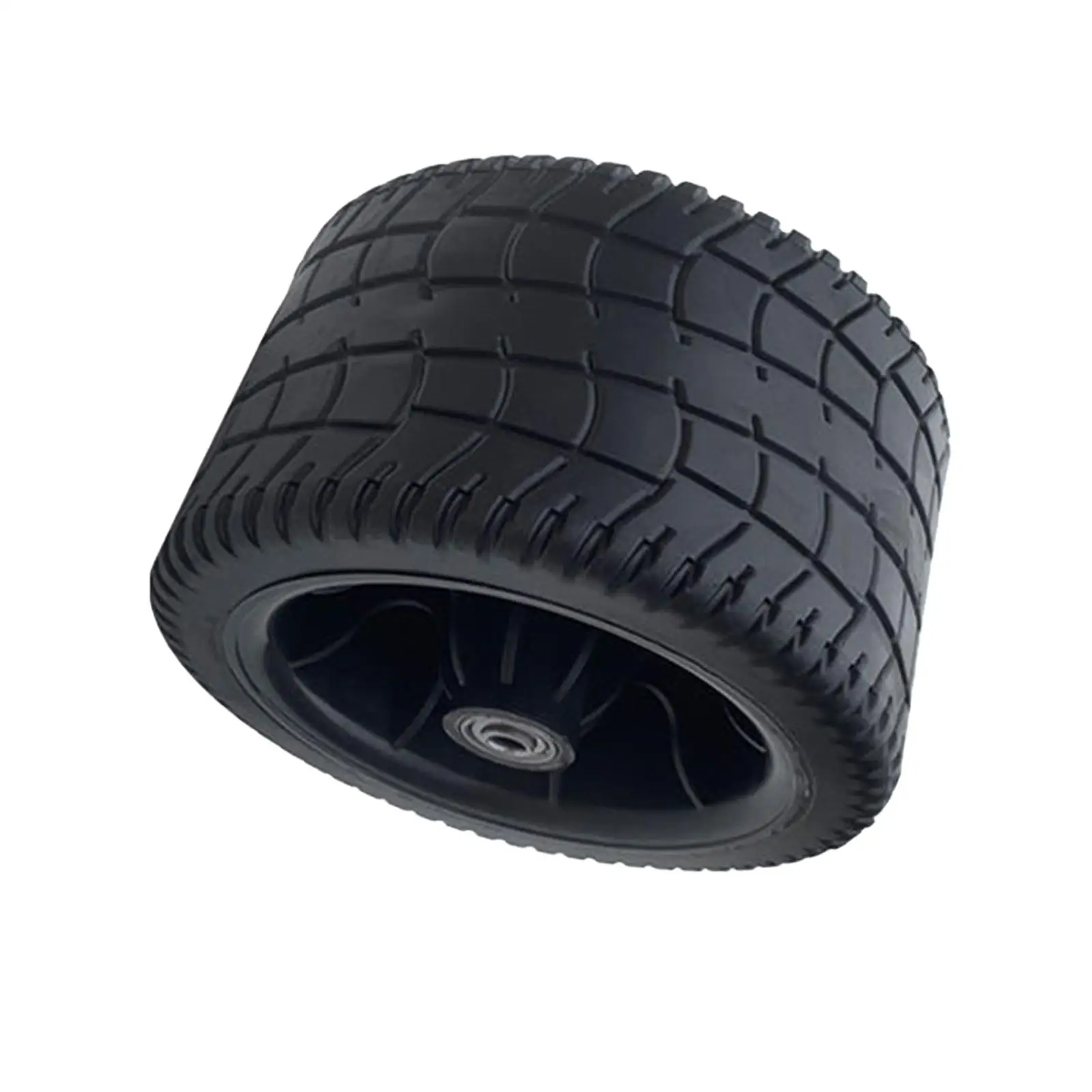 4inch Wide Wagon Cart Wheel PP Tires Black Easily Install Durable Diameter 16cm Spare Parts Puncture Proof for Shopping Cart