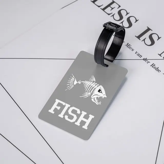 Bass Fishing Luggage Tag for Suitcases Fashion Fish Fisherman Baggage Tags  Privacy Cover Name ID Card - AliExpress