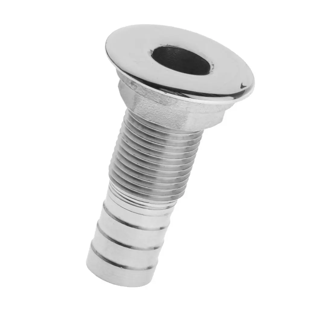 Stainless Boat Thru Hull Fitting Drain Joint for Boat Yacht Accs Parts 1/2