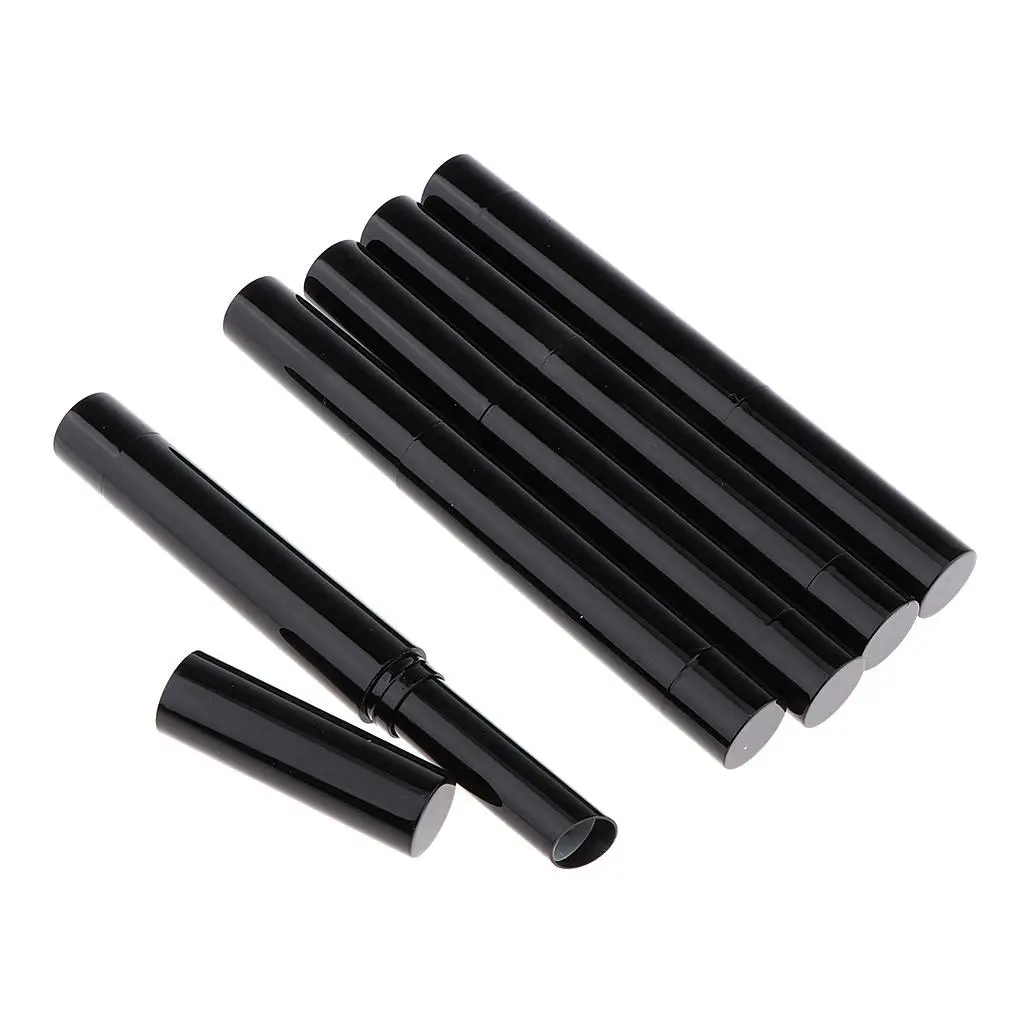 Lip Balm Container, 5 Pieces Black Empty  Refillable  Tubes with  and Twist Mechanism